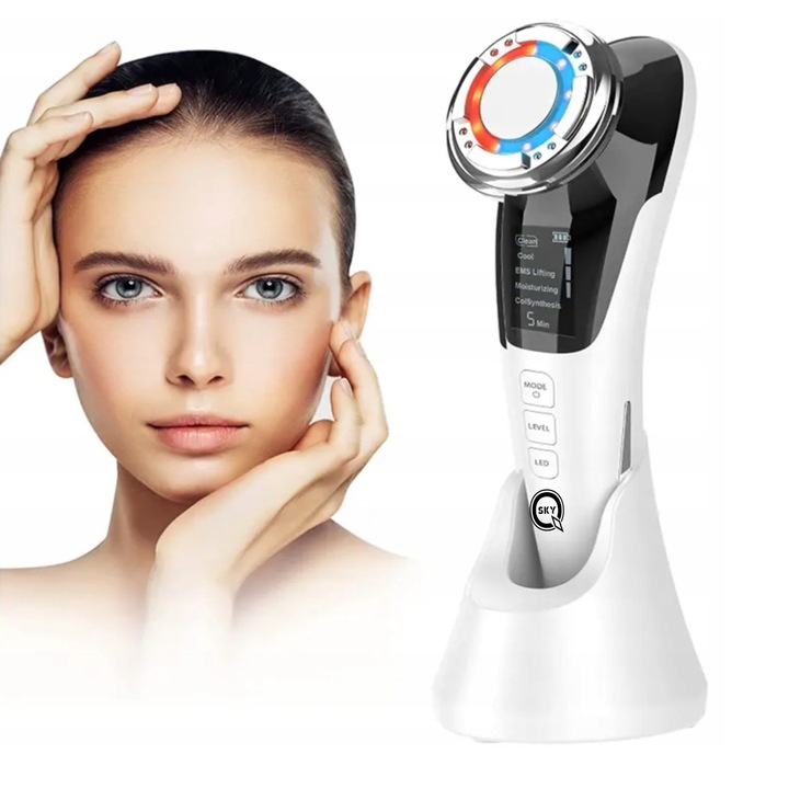 MEZOTERAPIA BEZIGŁOWA MASAŻER EMS TWARZY LIFTING 5w1 URZĄDZENIE DO MASAŻU