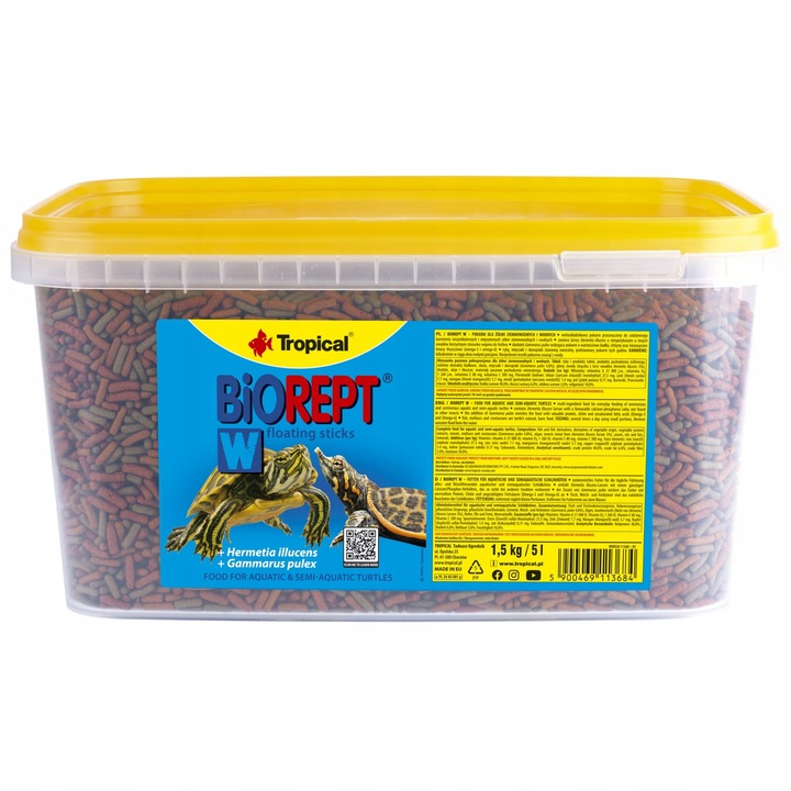 TROPICAL BIOREPT W POKARM DLA ŻÓŁWI WODNYCH I ZIEMNOWODNYCH 5l 1,5kg