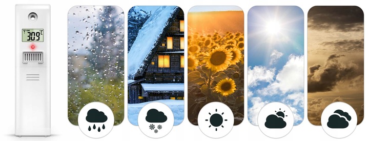 BEZPRZEWODOWY CZUJNIK TEMPERATURY DO STACJI POGODY NADAJNIK