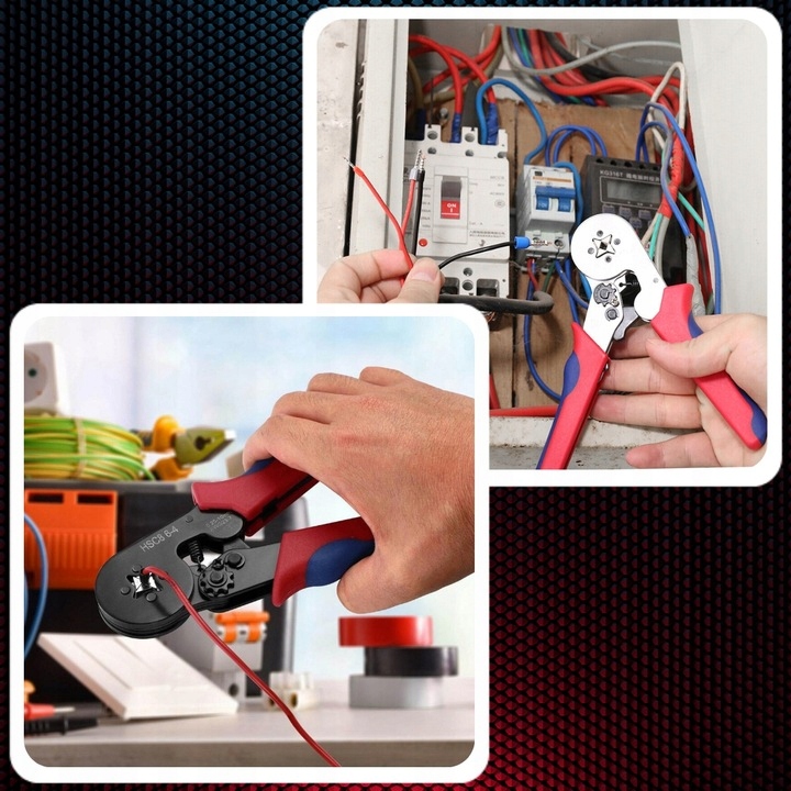 ZACISKARKA DO KONEKTORÓW DO TULEJEK PRASA PRASKA SZCZYPCE + 1200 TULEJEK