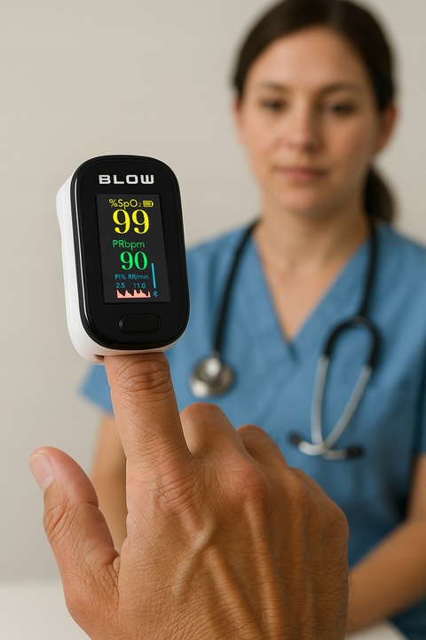 MEDYCZNY PULSOKSYMETR NAPALCOWY NA PALEC PULS SATURACJA TĘTNO WYŚWIETLACZ