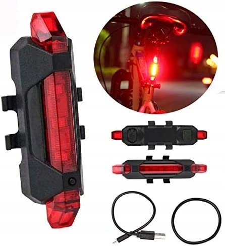 LAMPKA ROWEROWA LAMPKI ROWEROWE USB ZESTAW ZOOM