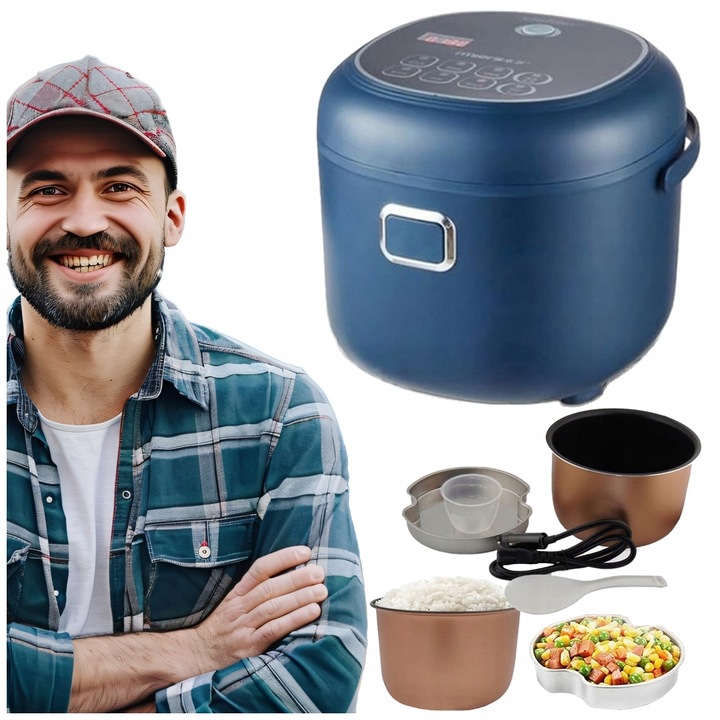 MULTICOOKER samochodowy 2L RYŻOWAR turystyczny 12V 24V TIR bus LCD