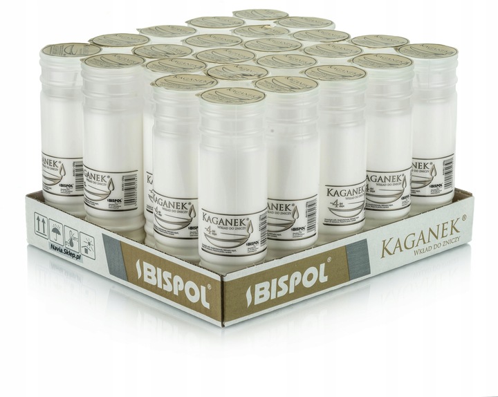 Wkłady do zniczy Bispol Kaganek K4 4dni 24 szt