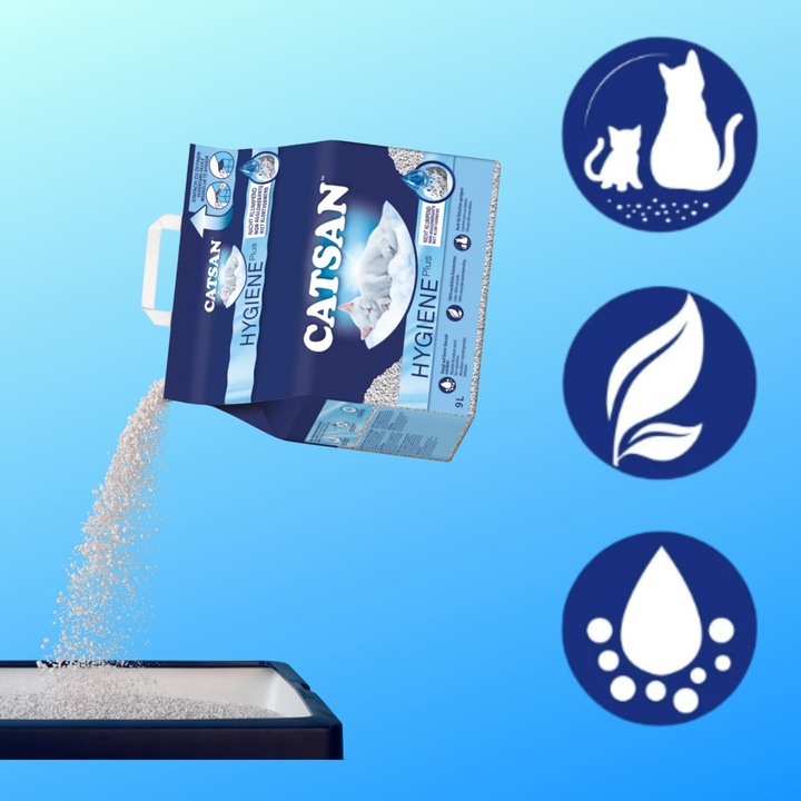 Żwirek dla Kota CATSAN Hygiene Plus Super Chłonny Bezzapachowy Wydajny 9L
