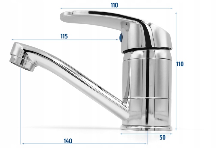 BATERIA UMYWALKOWA ŁAZIENKOWA NABLATOWA KRAN ŁAZIENKOWY OBROTOWA WYLEWKA