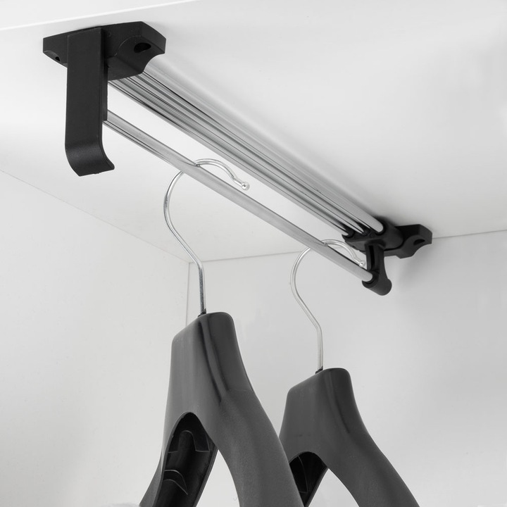 Wieszak wysuwany 40cm na ubrania do szafy chrom solidny AC221-G-CHR