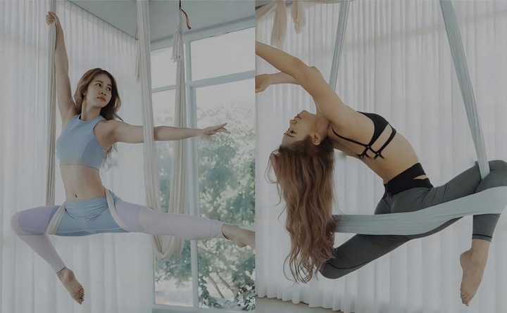 Szarfa akrobatyczna HUŚTAWKA SENSORYCZNA CHUSTA DO AERIAL JOGA 4 metrów