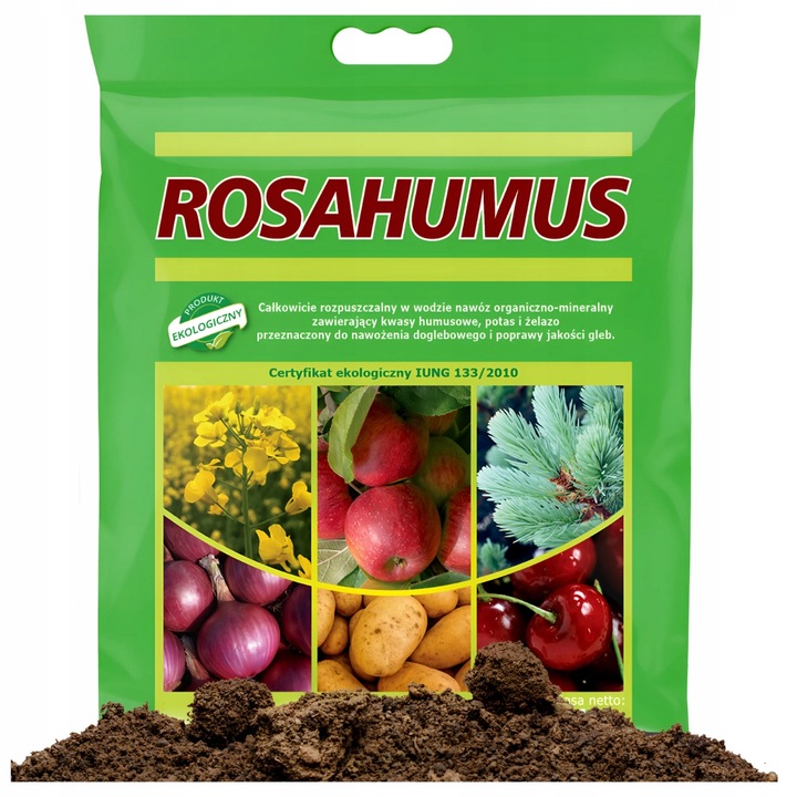 ROSAHUMUS 1kg nawóz KWASY HUMUSOWE ŻYZNOŚĆ GLEBY HUMUS działa jak