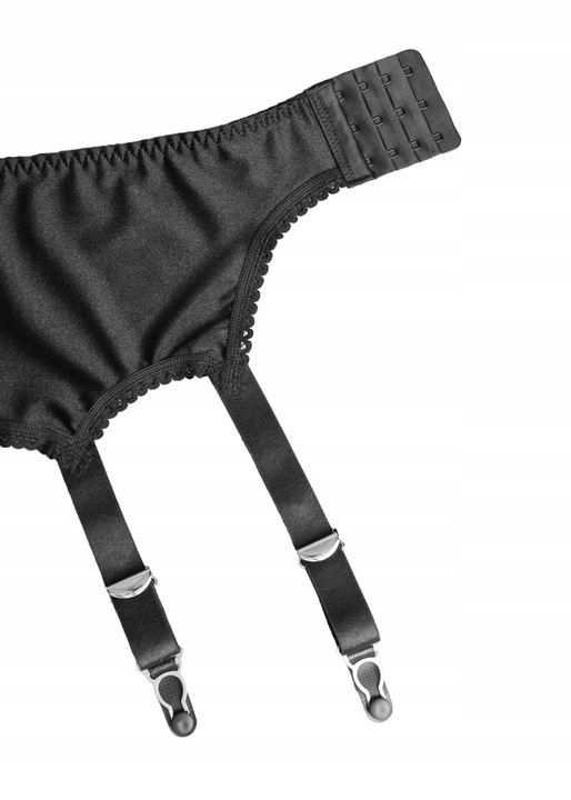 Pas do Pończoch Nylonowych Czarny Charmzi Nicole Vintage Retro S/M