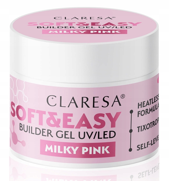 CLARESA SOFT&EASY BUILDER GEL MILKY PINK 90G