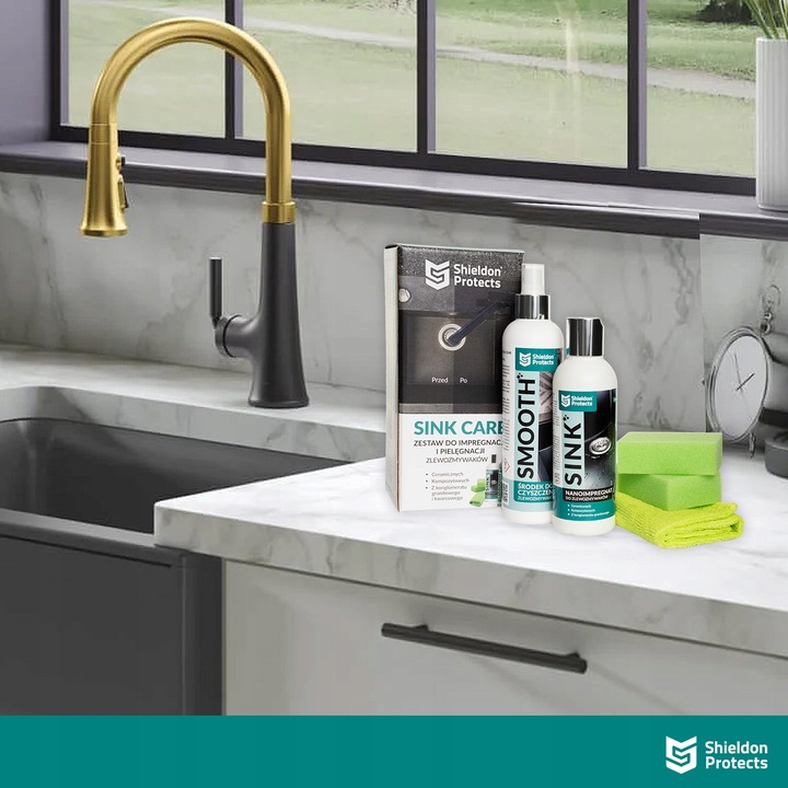 Zestaw impregnat do zlewu granitowego SINK + płyn do czyszczenia zlewu