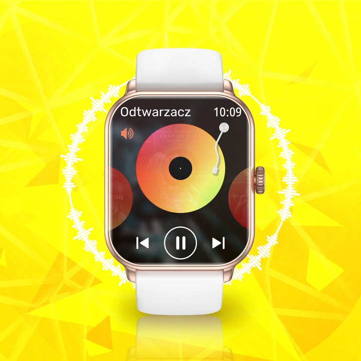 SMARTWATCH DAMSKI ZEGAREK WODOODPORNY PL MENU ROZMOWY SMART WATCH + 3 PASKI