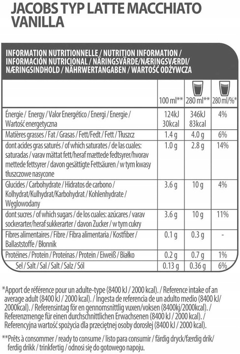 Kapsułki TASSIMO LATTE MACCHIATO VANILLA 8 kaw