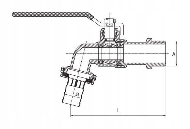 Zawór kulowy DIAMOND 1'' ART.2461-25.WZ