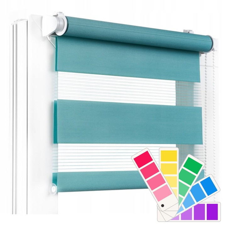 ROLETA DZIEŃ NOC 68x150 CM NAPINACZ RÓŻNE KOLORY