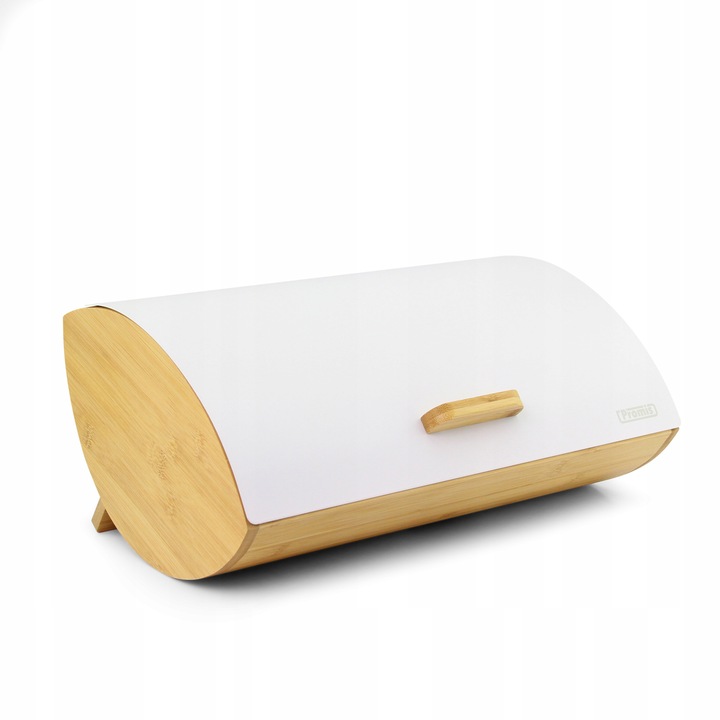 DUŻY CHLEBAK DREWNIANY METALOWY PROMIS POJEMNIK NA PIECZYWO CHLEB