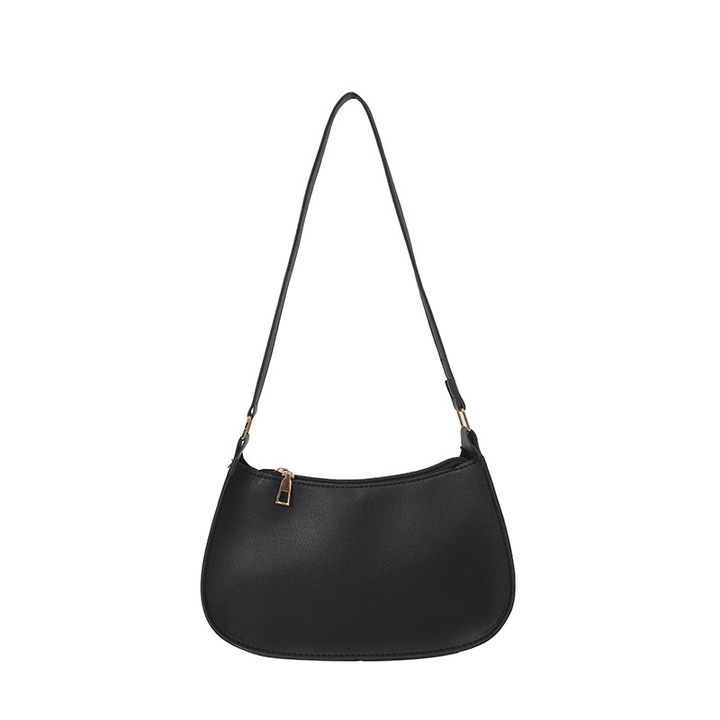 TOREBKA DAMSKA CZARNA NA RAMIĘ SKÓRA EKO KUFEREK LISTONOSZKA POJEMNA