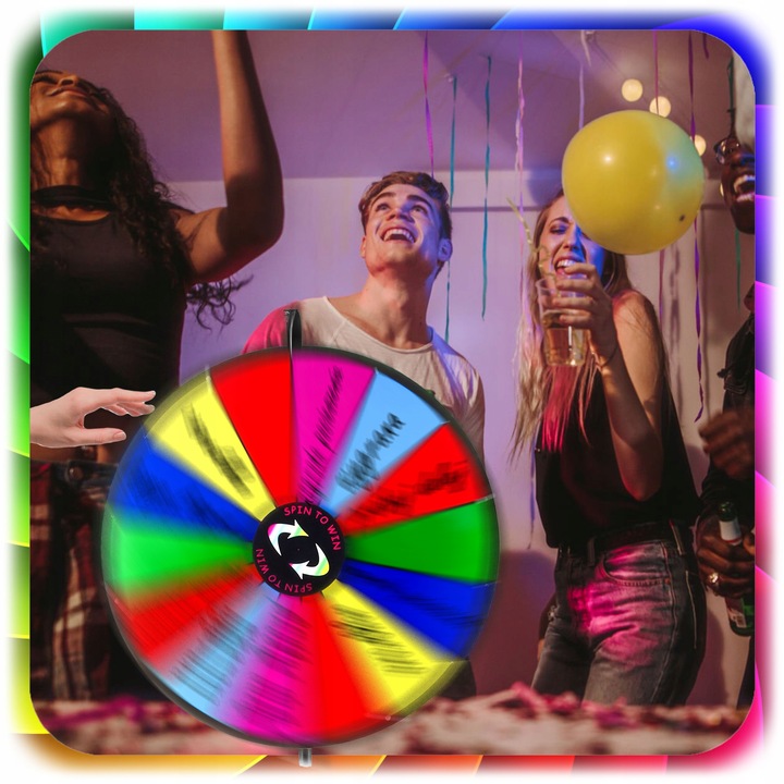 KOŁO FORTUNY ZE STOJAKIEM SUCHOŚCIERALNE 60cm GRA DLA DZIECI ZABAWA +STATYW