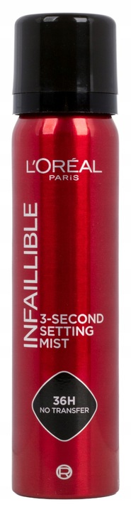 L'Oréal Infaillible 3 Second Setting Mist Mgiełka utrwalająca makijaż 75 ml