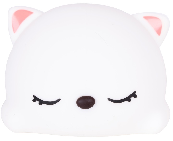 LAMPKA NOCNA DLA DZIECI KOLOROWA SILIKONOWA KOTEK LED RGB USB 16 KOLORÓW