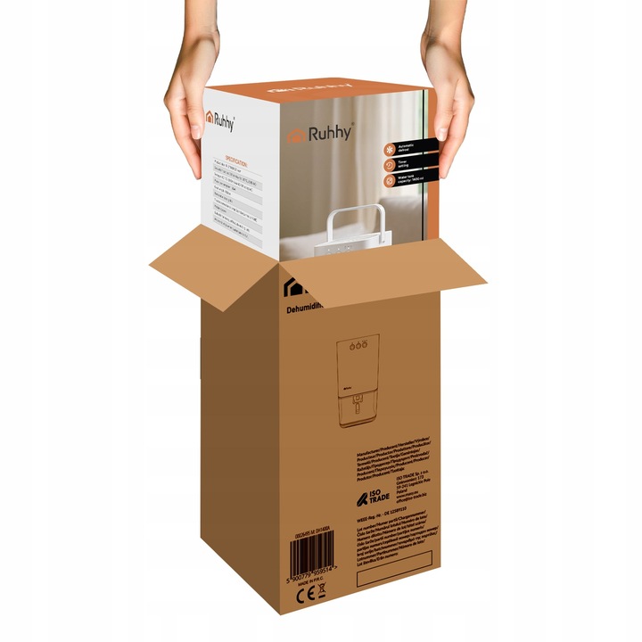 Osuszacz Powietrza Pochłaniacz Wilgoci Cichy Timer + Podświetlenie