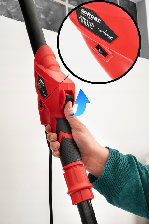 SZLIFIERKA DO GIPSU ŻYRAFA GŁADZI TYNKÓW LED Z ODSYSEM PAPIER WALIZKA WOREK