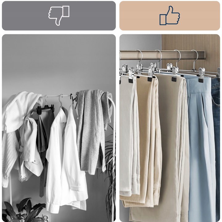 20x 4CONVY Wieszaki z klipsami na spodnie ubrania odzież metalowe