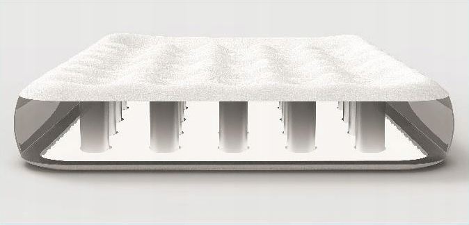 Materac Dmuchany Jednoosobowy Welurowy prawie 2m 185x76 22 cm łóżko