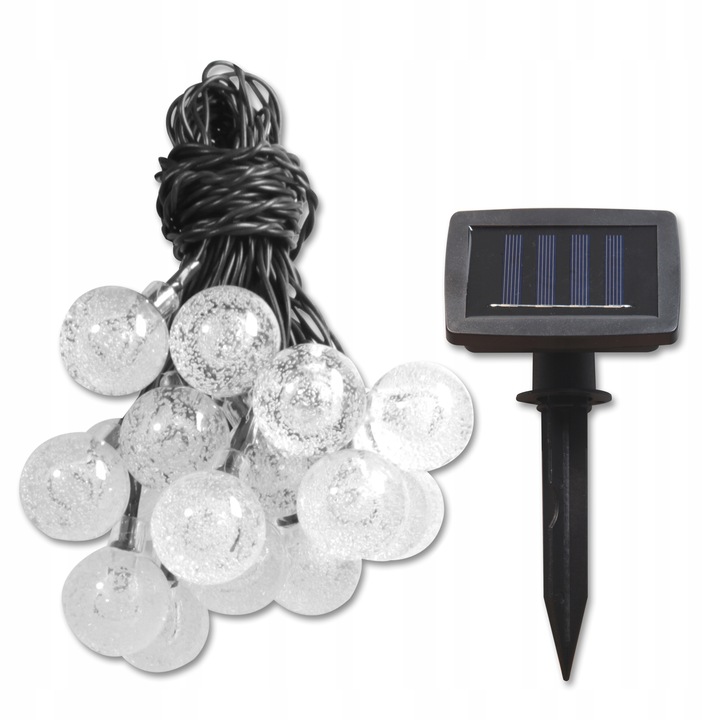 GIRLANDA SOLARNA OGRODOWA KULKI 20 LED