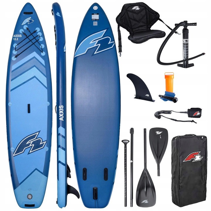 Deska pompowana SUP F2 Axxis 12'2" Navy Blue Combo Wiosło 2w1 Siedzisko