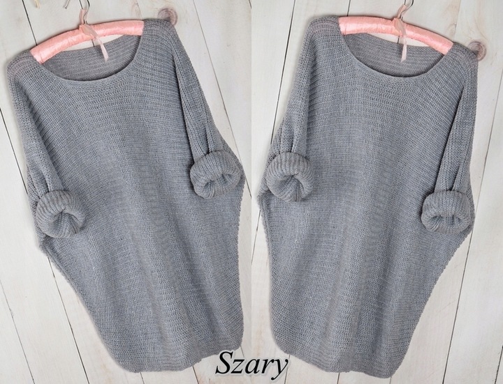 SWETER LUŹNY MIĘCIUTKI BLUZKA OVERSIZE MODNY SWETER 105