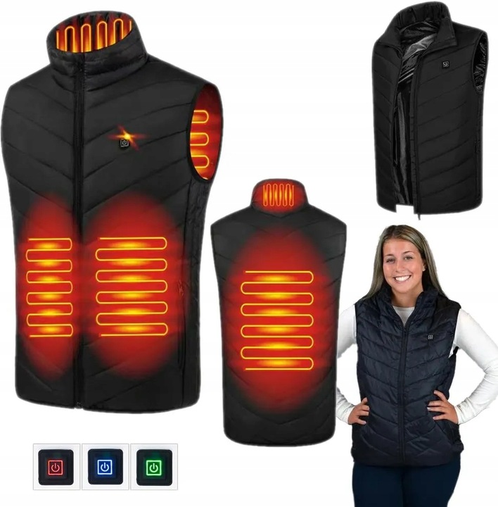 KAMIZELKA PODGRZEWANA BEZRĘKAWNIK ZASILANA GRZEJĄCA UNISEX ROZMIAR L