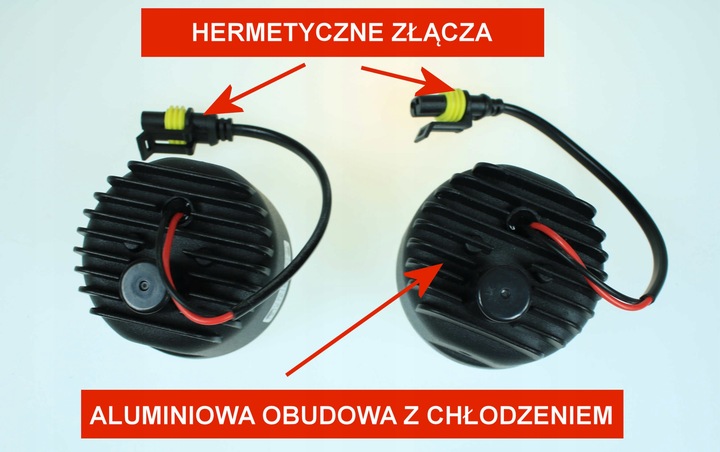 ŚWIATŁA DO JAZDY DZIENNEJ LED DZIENNE OKRĄGŁE DRL 510 HP AMIO 12V / 24V +GR