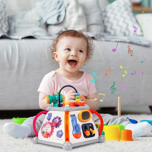 MULTIKOSTKA KOSTKA EDUKACYJNA INTERAKTYWNA DŹWIĘKI SENSORYCZNA DLA DZIECI