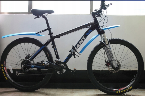 BŁOTNIKI ROWEROWE ZESTAW KOMPLET PRZÓD TYŁ WACHLARZE MTB 26-29 CZARNY 2