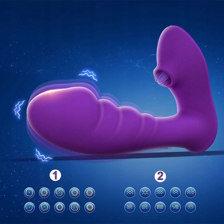 WIBRATOR POSUWISTY SSĄCY ŁECHTACZKĘ LUB ODBYT MASAŻER POWIETRZNY ORGAZM APP