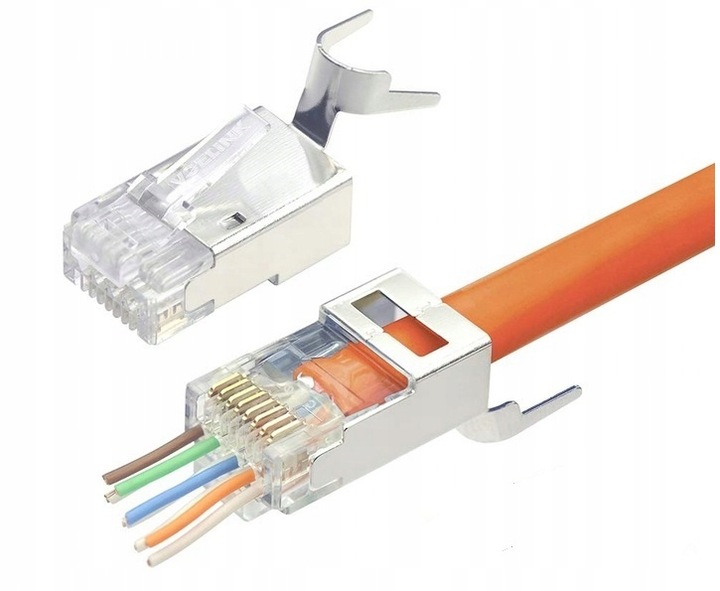 Wtyki RJ45 przelotowy kat 7 FTP pass through 10szt