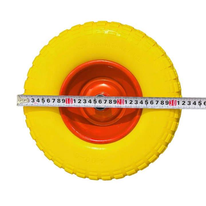 KÓŁKO DO TACZKI KOŁO DO WÓZKA PEŁNE PIANKOWE BEZDĘTKOWE 4.00-6 + OŚ