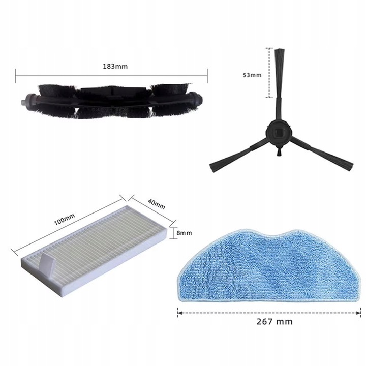 Szczotka filtr mop do Tefal X-Plorer 75 S/ S75 S+/ S75 S RG8577 RG8597