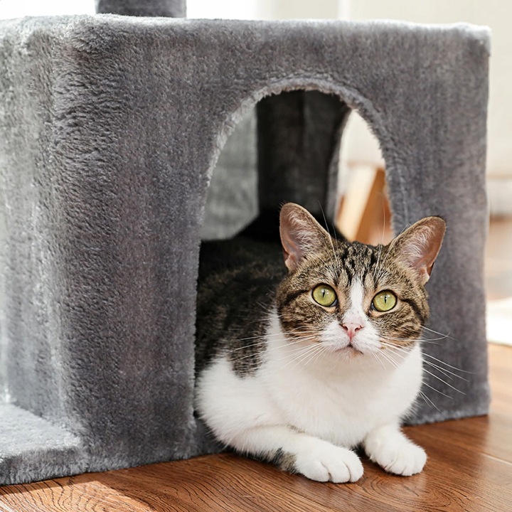 DRAPAK DLA KOTA Z HAMAKIEM DRAPAK LEGOWISKO DOMEK WIEŻA WYSOKA 70 cm