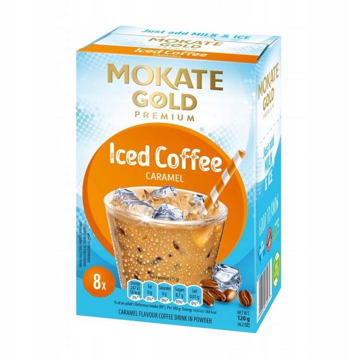 Napój Kawowy Kawa Mrożona Premium Iced Coffe Karmelowa 8 szt. Mokate x6