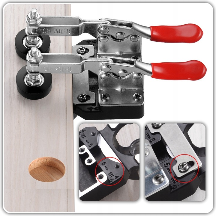 SZABLON DO WIERCENIA OTWORÓW POD ZAWIAS FREZ DO PUSZEK ZNACZNIK