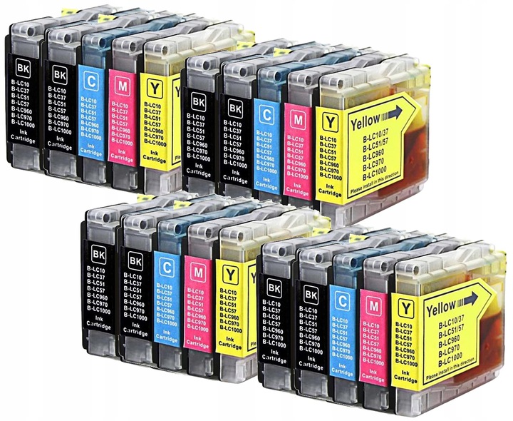 TUSZE LC1000 LC970 LC960 DO DRUKARKI BROTHER DCP-135C DCP-130C DCP-150C