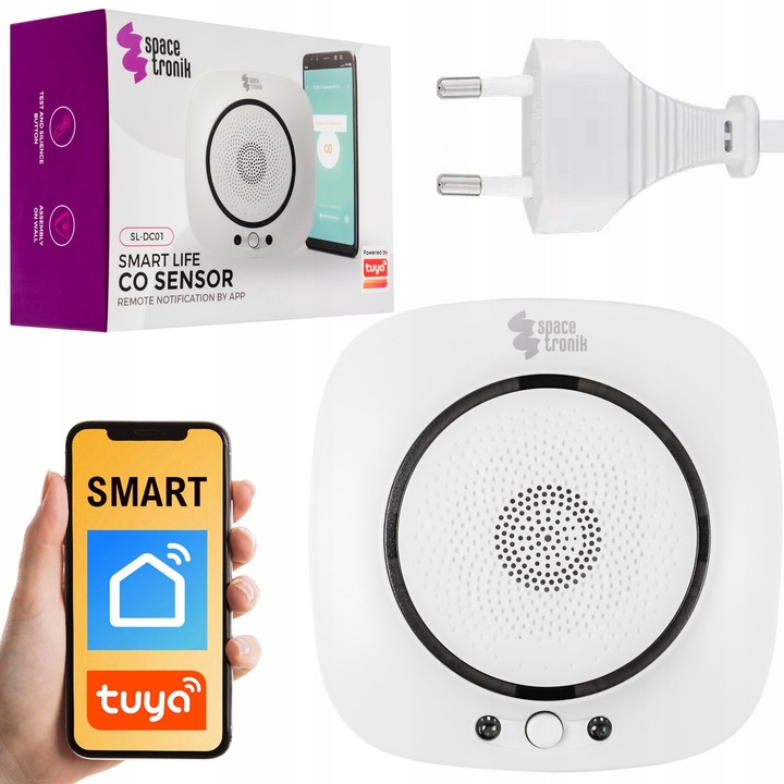 Czujnik czadu tlenku węgla CO Smart Life Tuya WiFi BEZPRZEWODOWY detektor