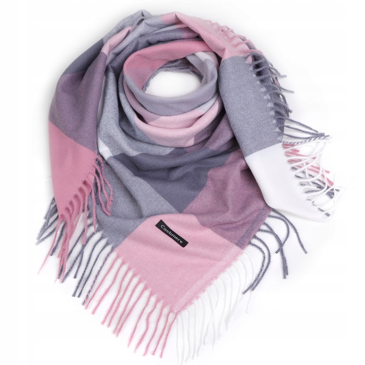 Chusta damska apaszka szalik w kratkę