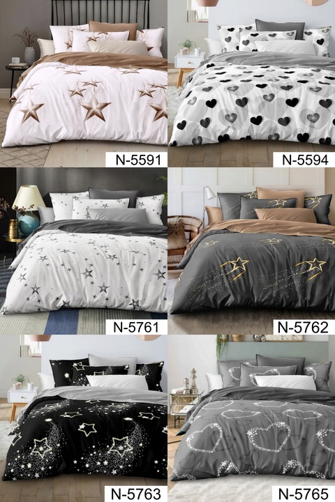 KOMPLET POŚCIEL 160x200 +2 POSZEWKI DWUSTRONNA DUŻO WZORÓW MODNA