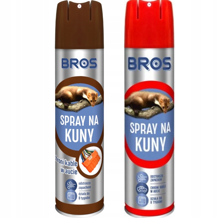 SPRAY Środek NA KUNY ODSTRASZACZ KUN Bros pakiet