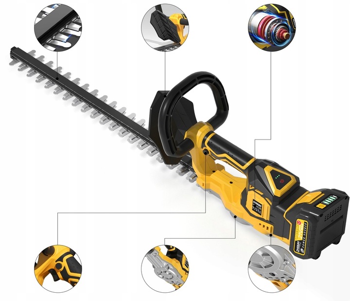 NOŻYCE DO ŻYWOPŁOTU AKUMULATOROWE DO KRZEWÓW IMOUM AKUMULATOR 4.0AH