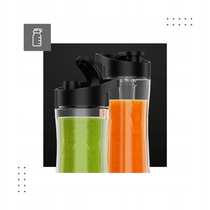 Blender Kielichowy VERTENZ mocny dwa bidony MIKSER 4w1 DO SMOOTHIE